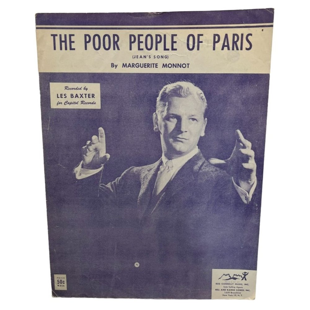 The Poor People of Paris Vintage Piano Sheet Music Marguerite Monnot Jean's Song
